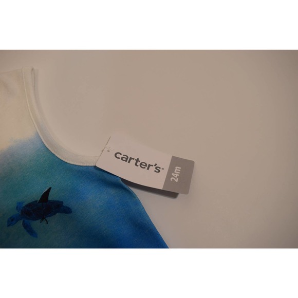 NWT Carter's‎ Gender Neutral Tank Size 24mo w/ Shark Ocean Design - Picture 3 of 4